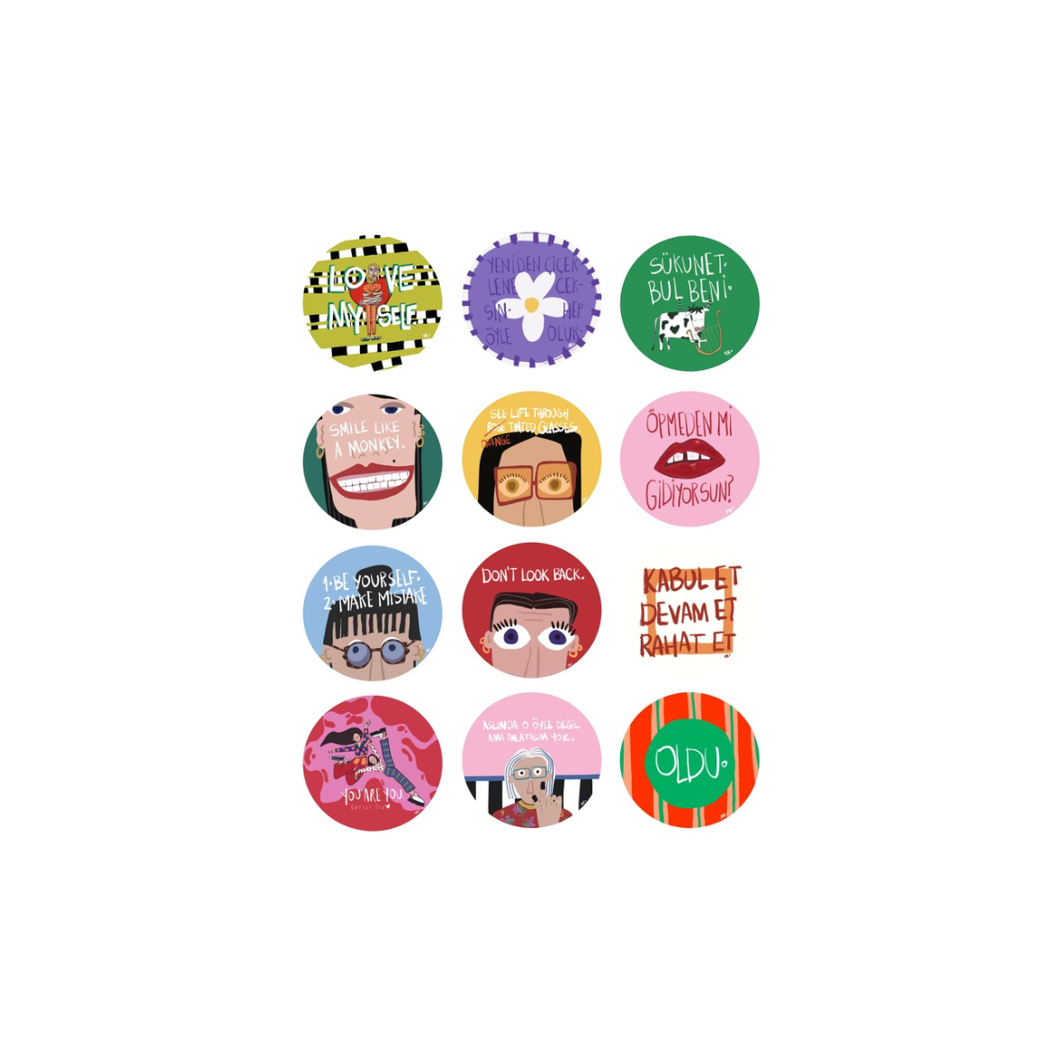Yuvarlak Mix Sticker