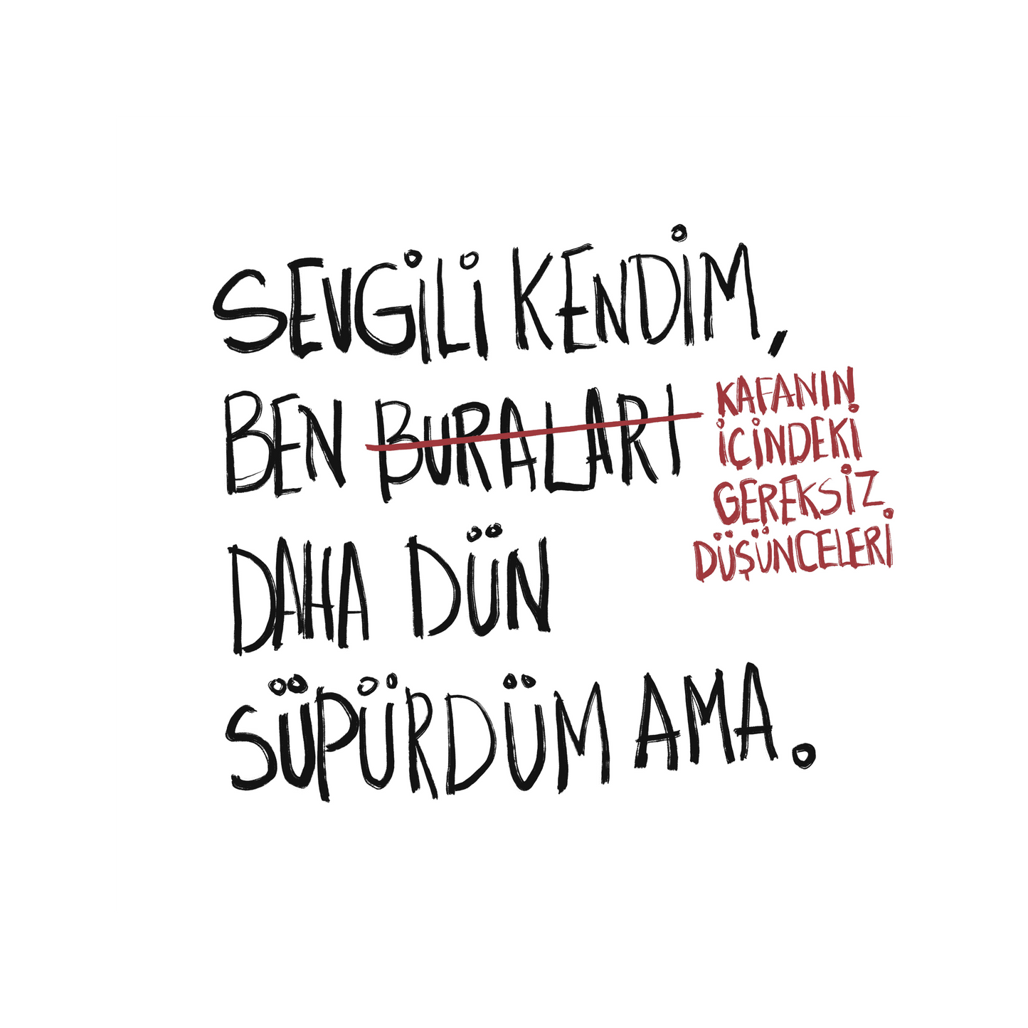 Sevgili Kendim Daha Dün Süpürdüm