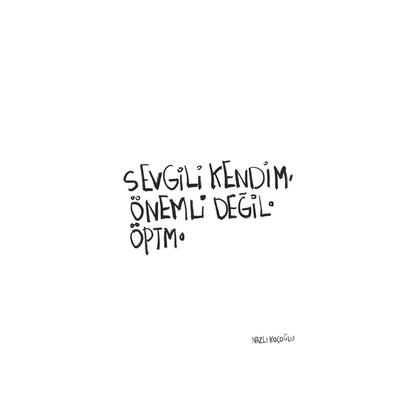 Sevgili Kendim Önemli Değil 21x30