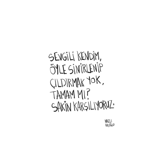 Sevgili Kendim, Çıldırmak Yok.