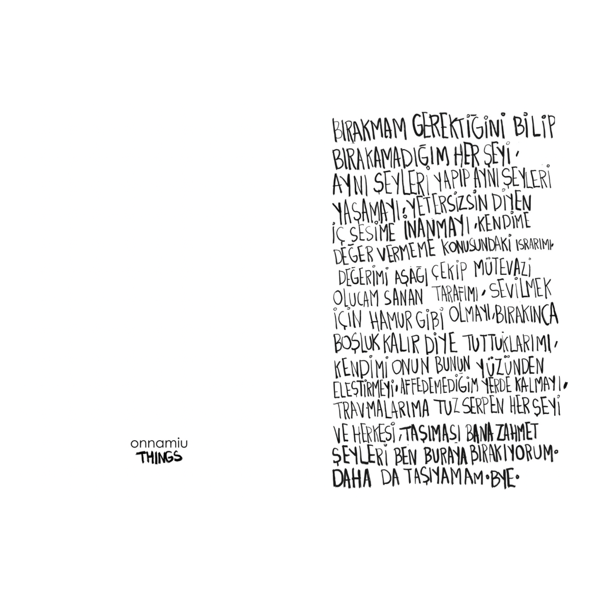 Bırakmam Gerekenler. Defter