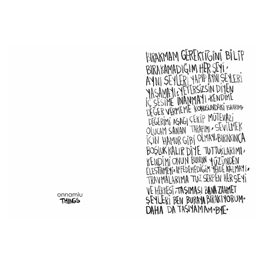 Bırakmam Gerekenler. Defter