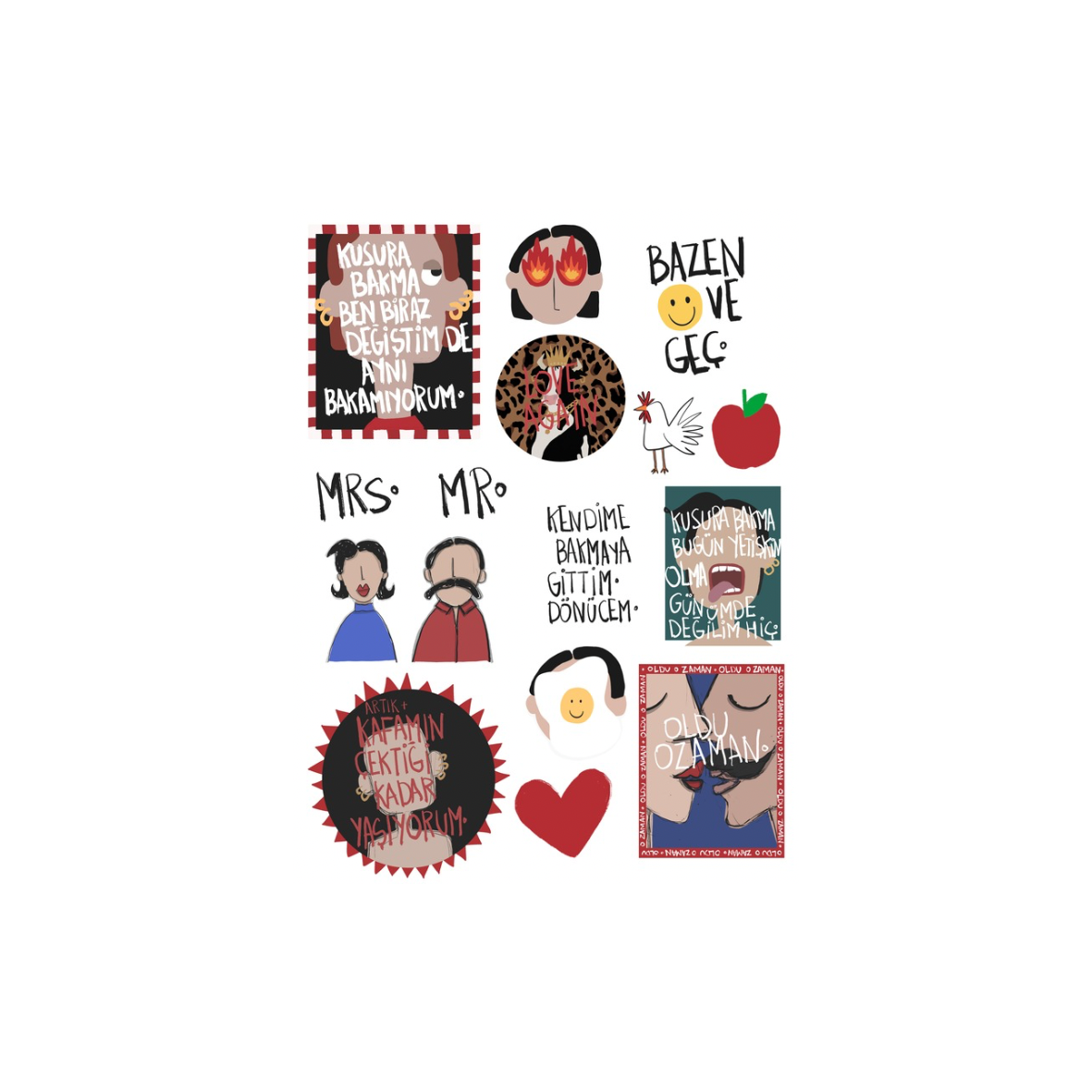 3lü Mix Sticker