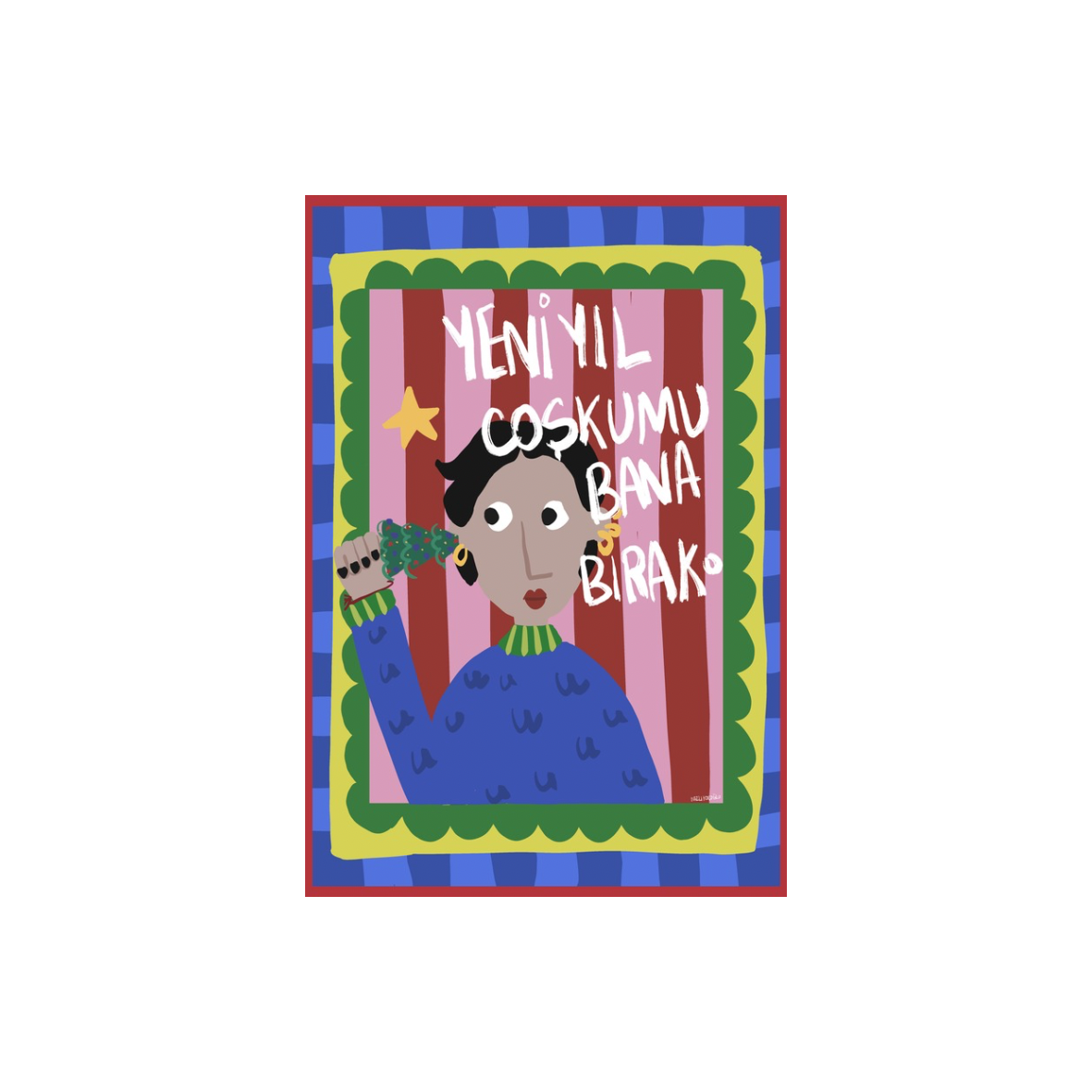 Yılbaşı Coşkumu Bana Bırak. 3Lü Kart