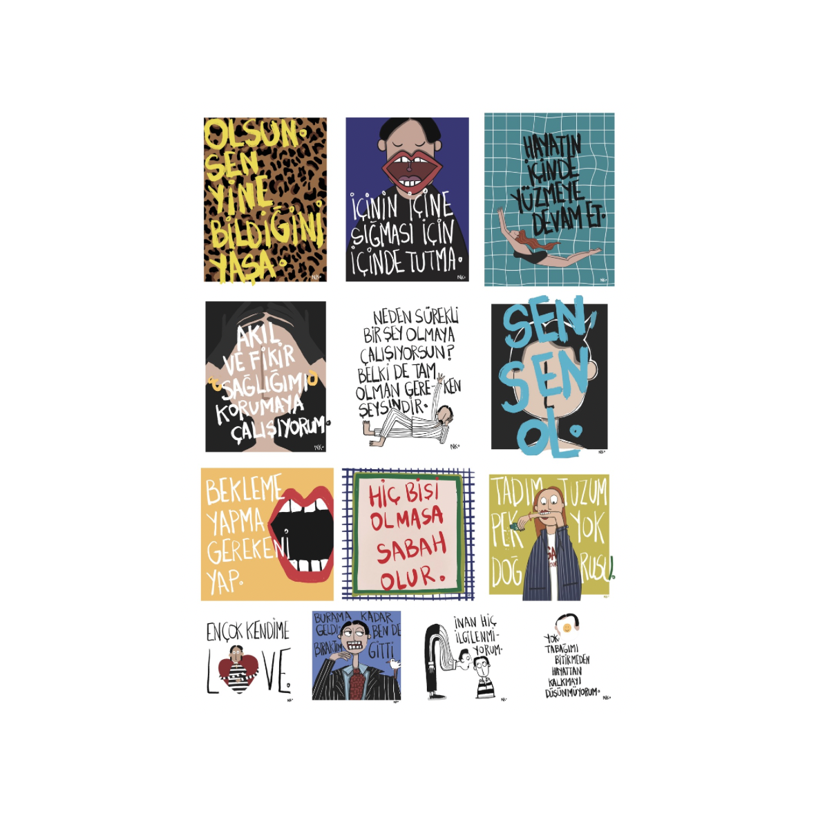 Köşeli Mix Sticker