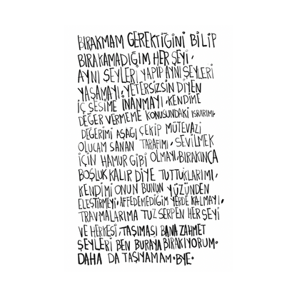 Bırakmam Gerekenler. Defter