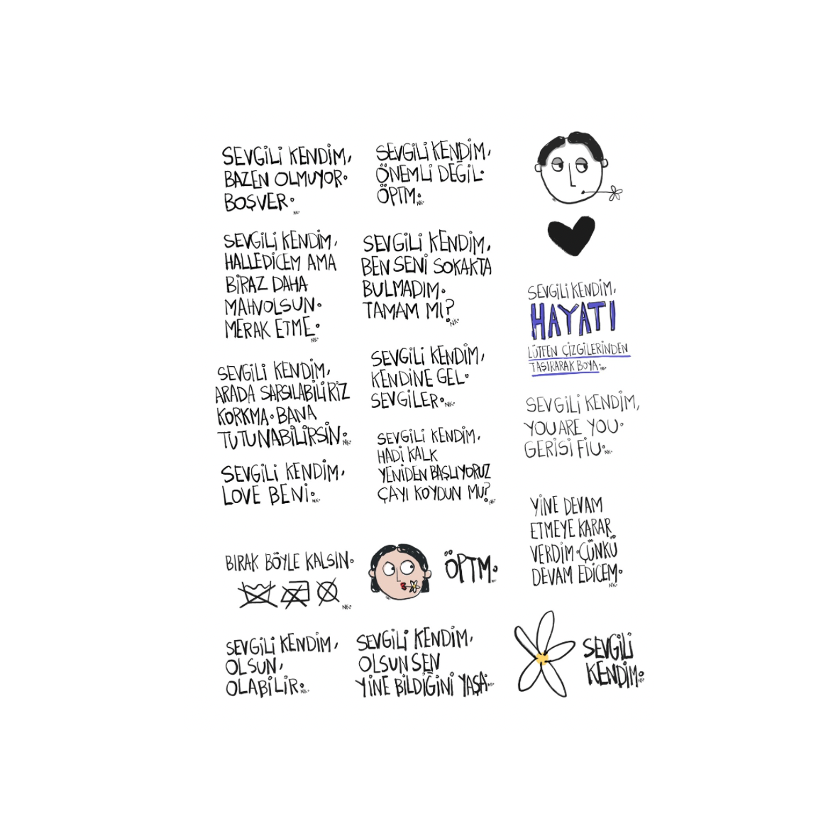 Sevgili Kendim3 Tekli Sticker